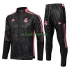 Real Madrid Ensemble Vestes d'Entraînement 22-23 Noir Rouge Pour Enfant